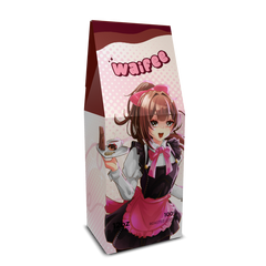 Middle Ground anime medium roast coffee bag with original barista character art